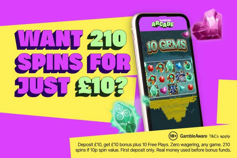 Want 210 spins for just £10?